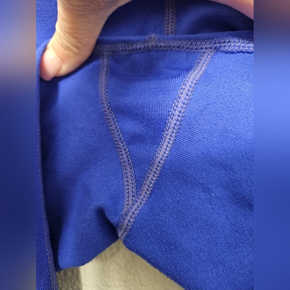 Athleta small blue Dobby be free knicker cropped leggings running Pants Athletic - Picture 8 of 10